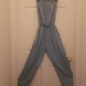 Jean sleeveless Jumpsuit